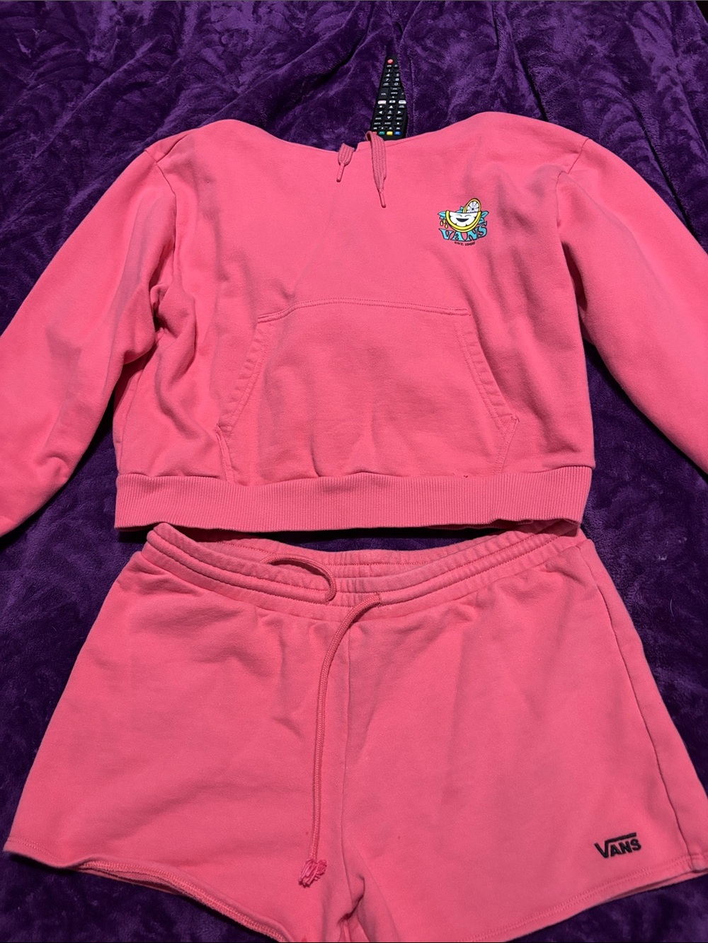 Vans Pink' Shorts - Drawstring Elastic Waist
